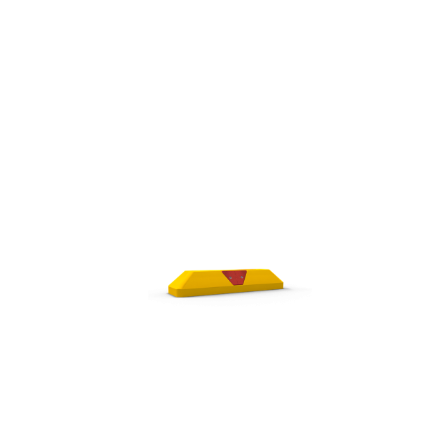 Park and guide barrier | 0.55 m, yellow with red reflectors, made of HDPE, | 2 red prismatic reflectors pre-assembled, | 2 holes for screwing on